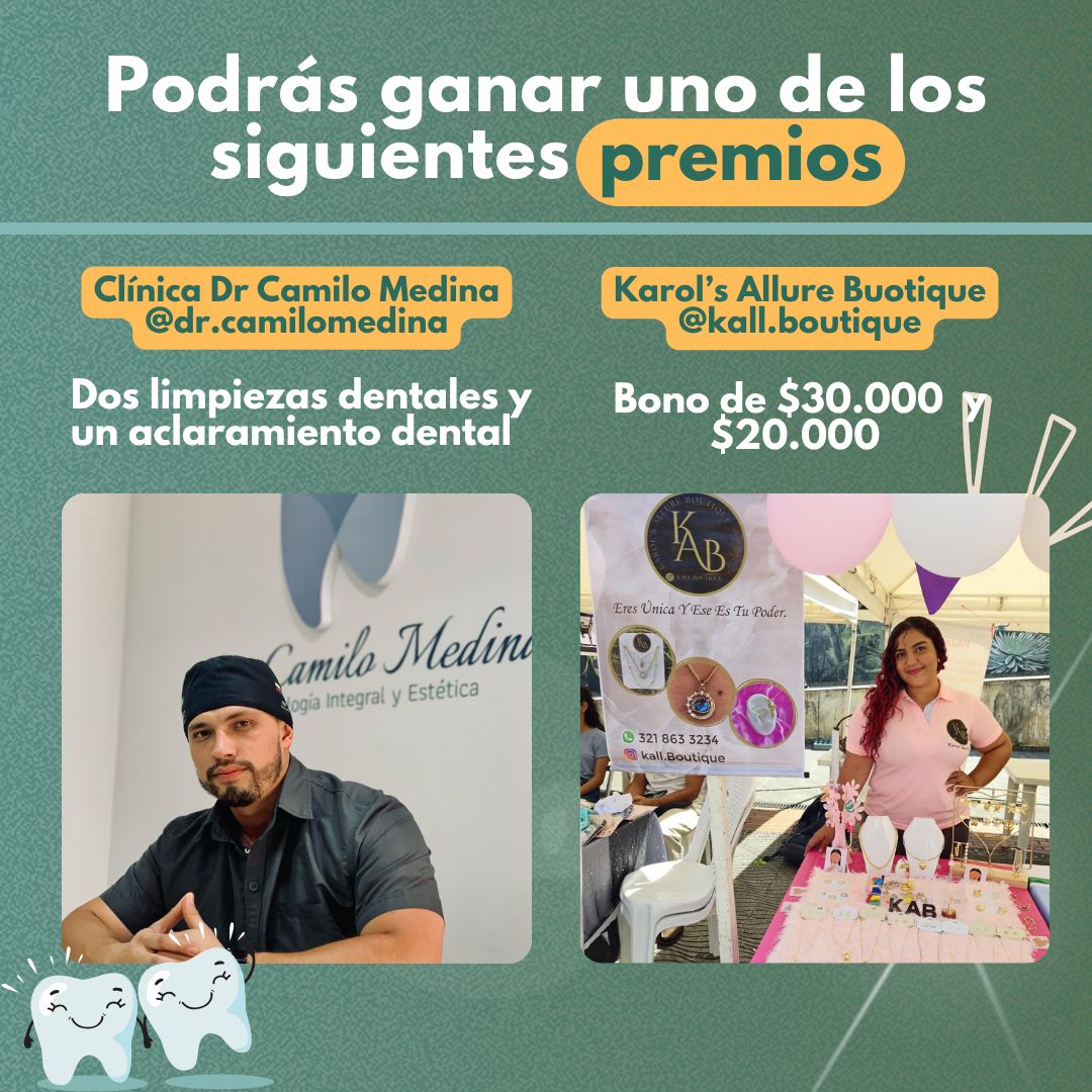 Placa de premio 2 con el patrocinador y el premio que se gana