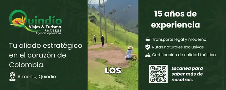 Pieza panorámica del spot de Quindío Viajes en tres módulos