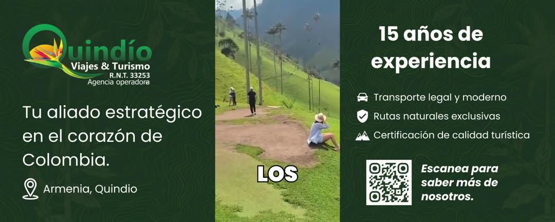 Pieza panorámica del spot de Quindío Viajes en tres módulos